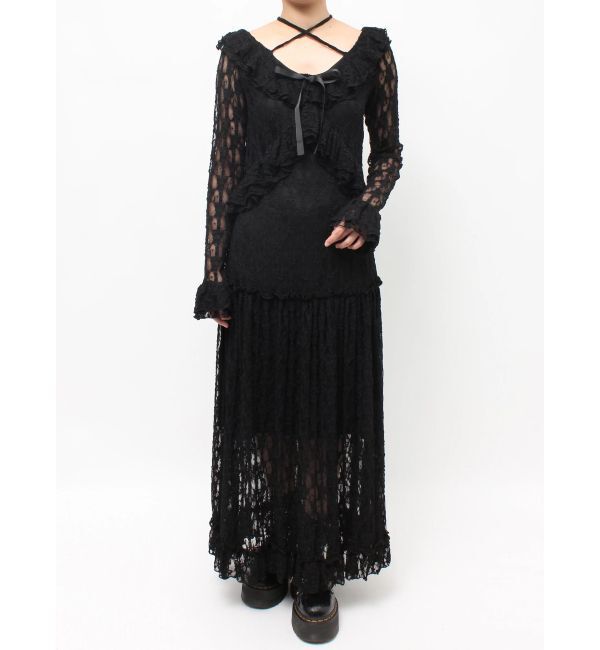jouetie「ラッフルフリルレースロングワンピース」|ワンピース|