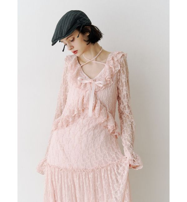 jouetie「ラッフルフリルレースロングワンピース」|ワンピース|