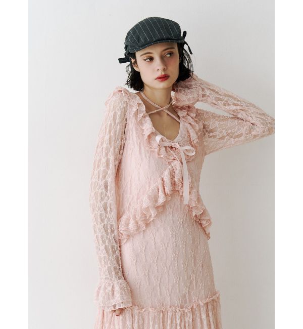 jouetie「ラッフルフリルレースロングワンピース」|ワンピース|