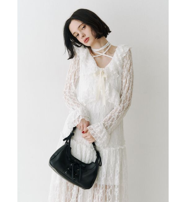 jouetie「ラッフルフリルレースロングワンピース」|ワンピース|