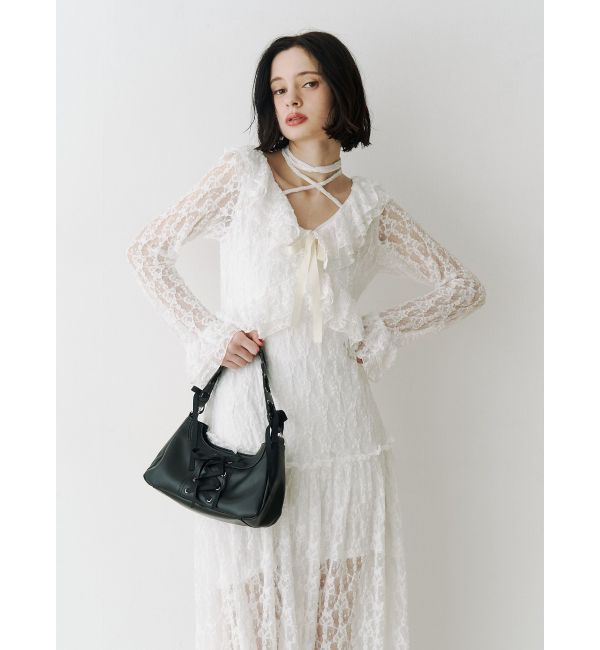 jouetie「ラッフルフリルレースロングワンピース」|ワンピース|