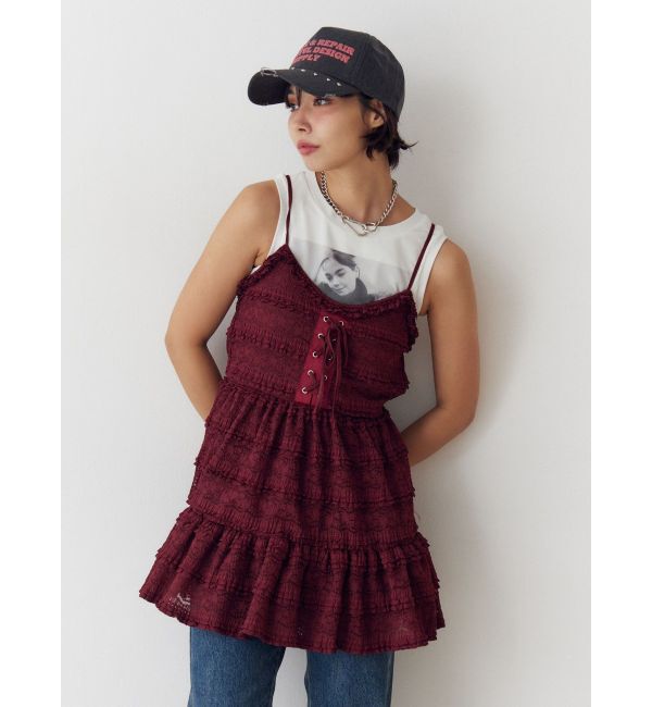 jouetie「ボリュームレースキャミワンピース」|ワンピース|