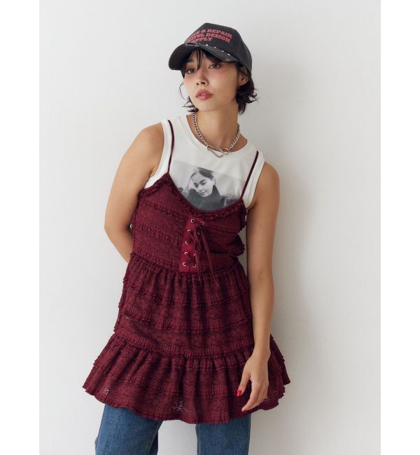 jouetie「ボリュームレースキャミワンピース」|ワンピース|