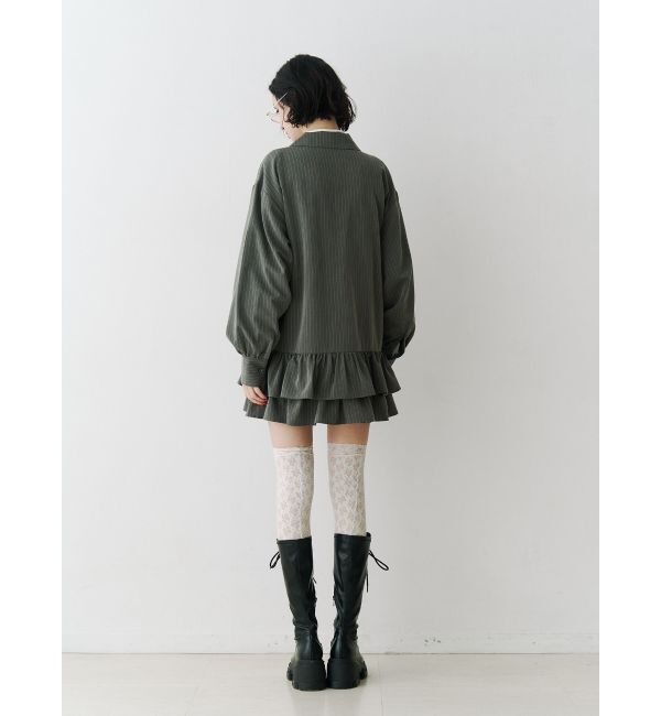 jouetie「ヘムフリルトレンチミニワンピース」|ワンピース|