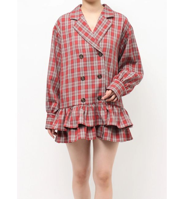 jouetie「ヘムフリルトレンチミニワンピース」|ワンピース|