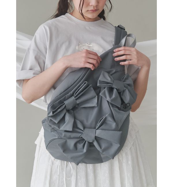 merry jenny「ribbonワンショルダーバッグ」|ショルダー・メッセンジャー|グレー