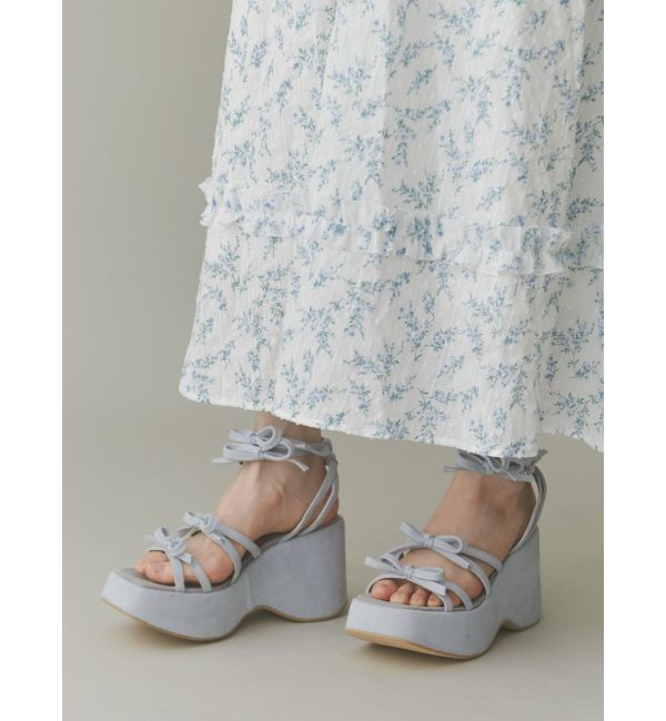 merry jenny「ribbon ribbon sandal」|サンダル|ブルー