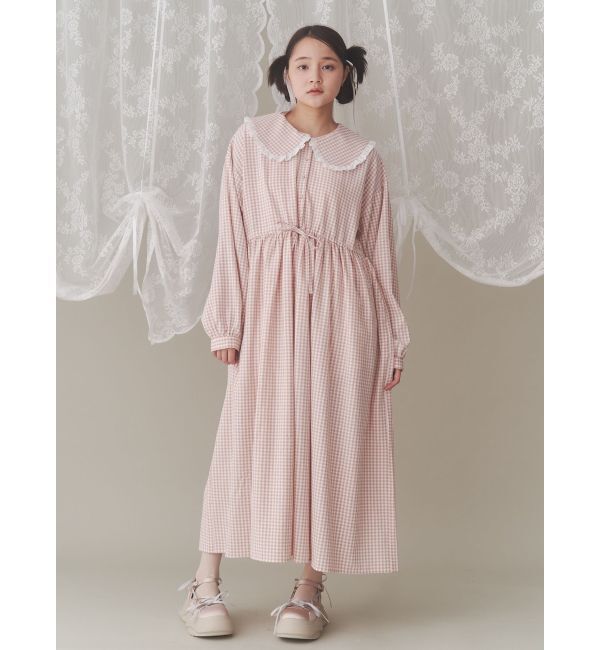 merry jenny「ギンガムチェックフリルワンピース」|ワンピース|