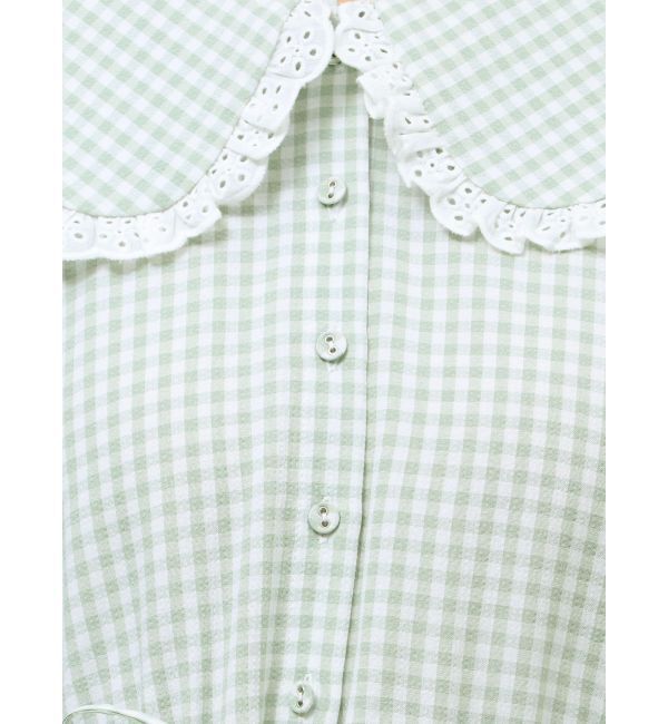 merry jenny「ギンガムチェックフリルワンピース」|ワンピース|