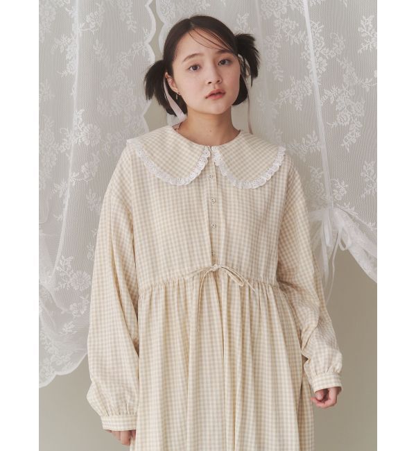 merry jenny「ギンガムチェックフリルワンピース」|ワンピース|
