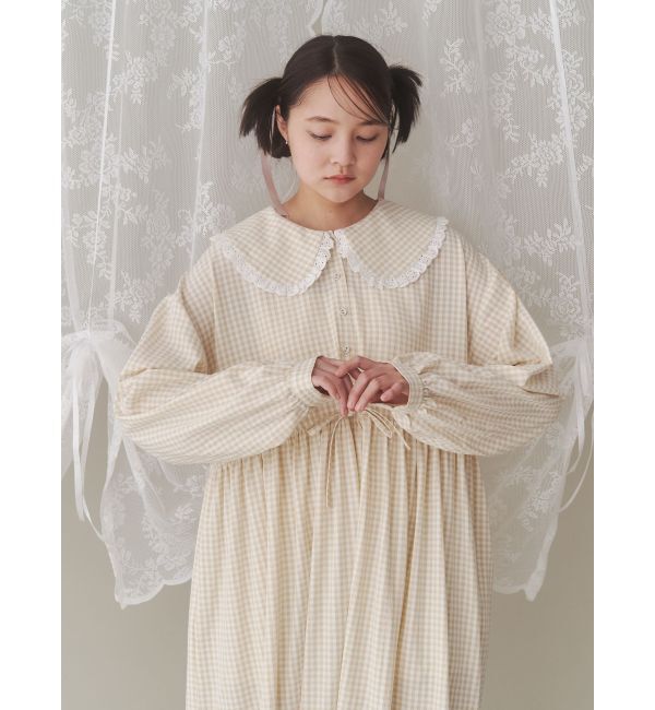 merry jenny「ギンガムチェックフリルワンピース」|ワンピース|