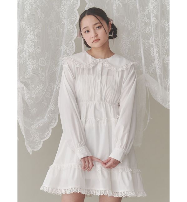 merry jenny「ピンタックフレアミニワンピース」|ワンピース|