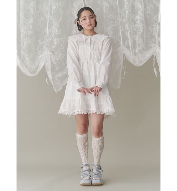 merry jenny「ピンタックフレアミニワンピース」|ワンピース|