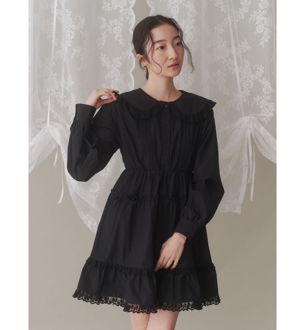 merry jenny「ピンタックフレアミニワンピース」|ワンピース|