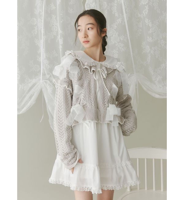 merry jenny「ピンタックフレアミニワンピース」|ワンピース|