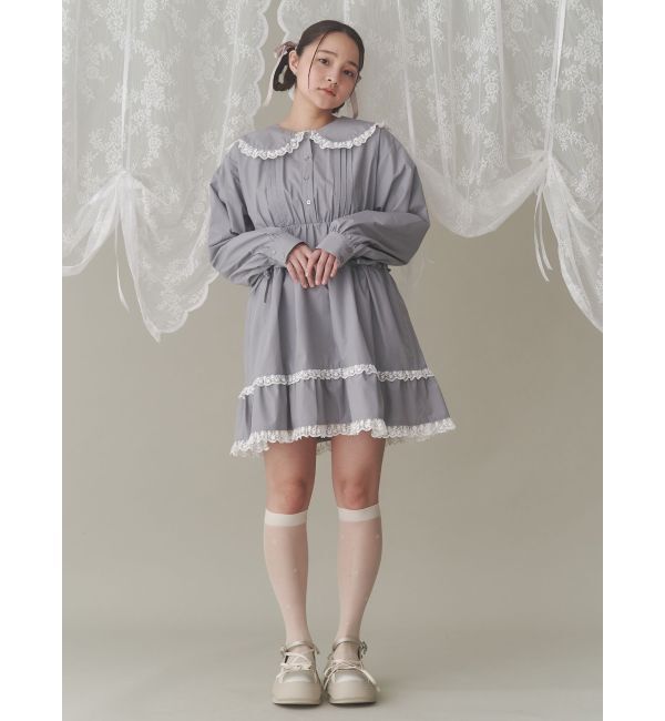 merry jenny「ピンタックフレアミニワンピース」|ワンピース|