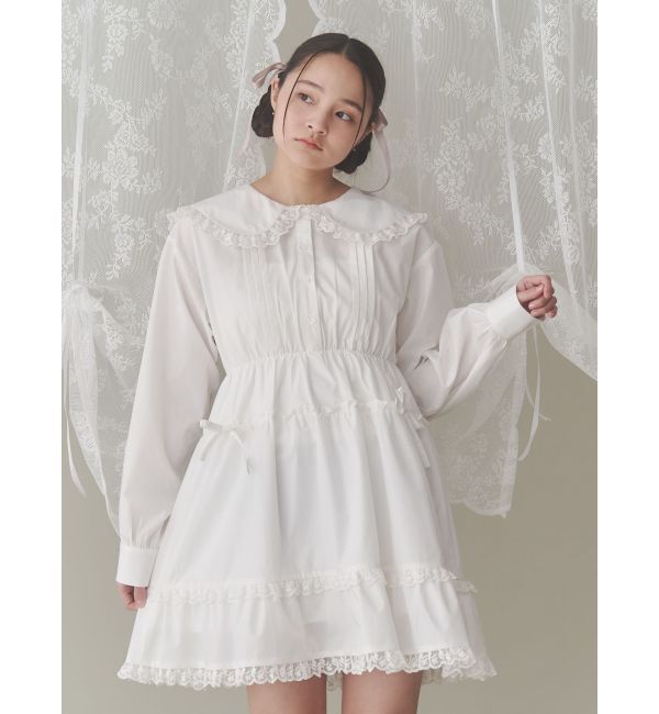 merry jenny「ピンタックフレアミニワンピース」|ワンピース|