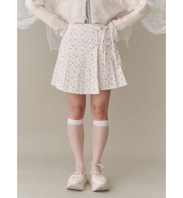 merry jenny「flowerリボンプリーツミニスカート」|スカート|