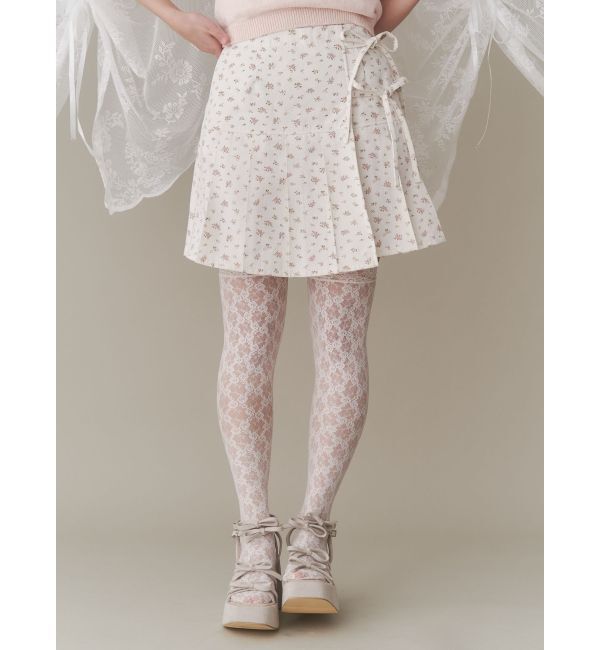 merry jenny「flowerリボンプリーツミニスカート」|スカート|