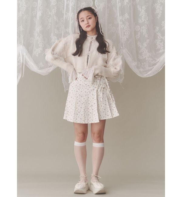 merry jenny「flowerリボンプリーツミニスカート」|スカート|