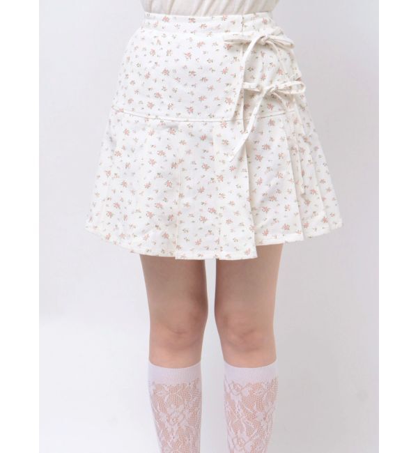 merry jenny「flowerリボンプリーツミニスカート」|スカート|