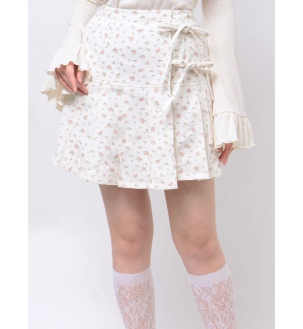 merry jenny「flowerリボンプリーツミニスカート」|スカート|
