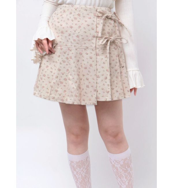 merry jenny「flowerリボンプリーツミニスカート」|スカート|