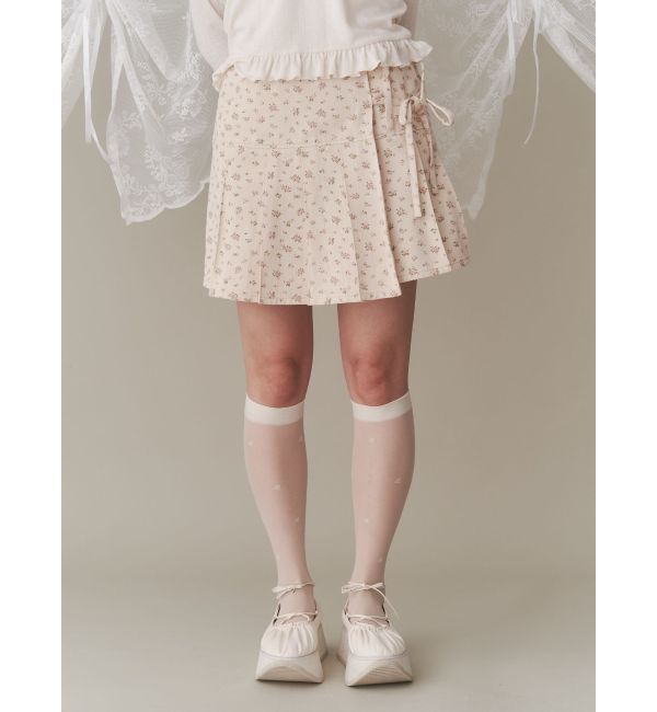 merry jenny「flowerリボンプリーツミニスカート」|スカート|