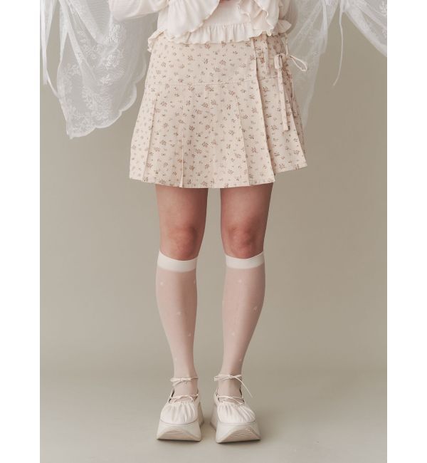 merry jenny「flowerリボンプリーツミニスカート」|スカート|