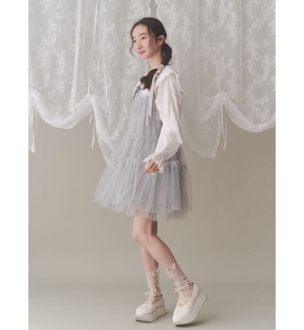 merry jenny「レースアップギャザー厚底シューズ」|その他|