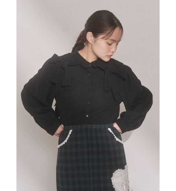 merry jenny「double ribbon blouse」|シャツ・ブラウス|