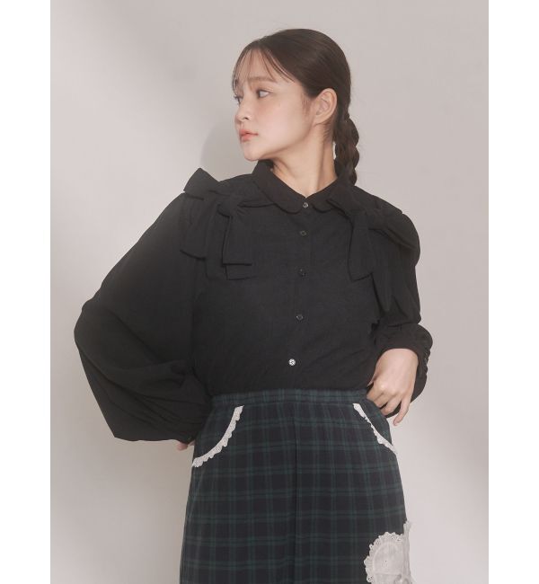 merry jenny「double ribbon blouse」|シャツ・ブラウス|