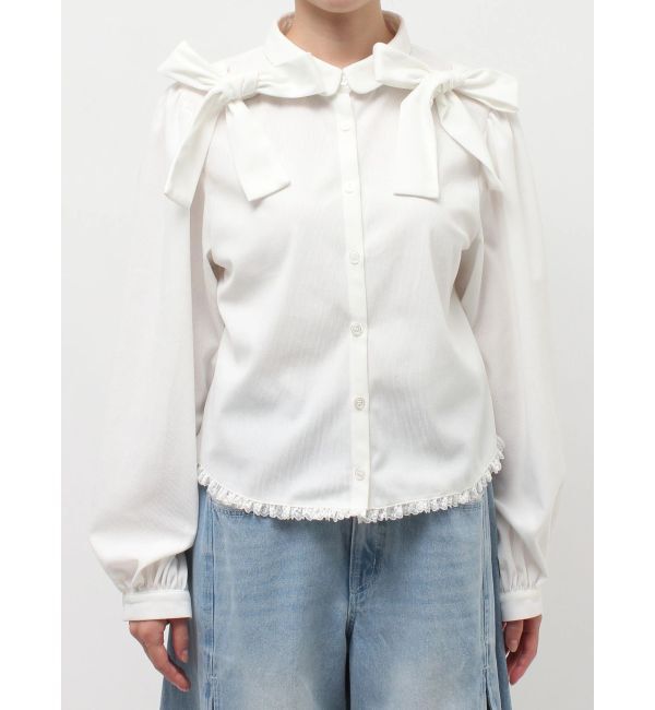 merry jenny「double ribbon blouse」|シャツ・ブラウス|