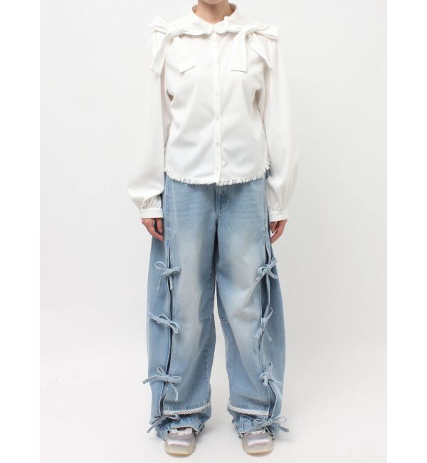 merry jenny「double ribbon blouse」|シャツ・ブラウス|