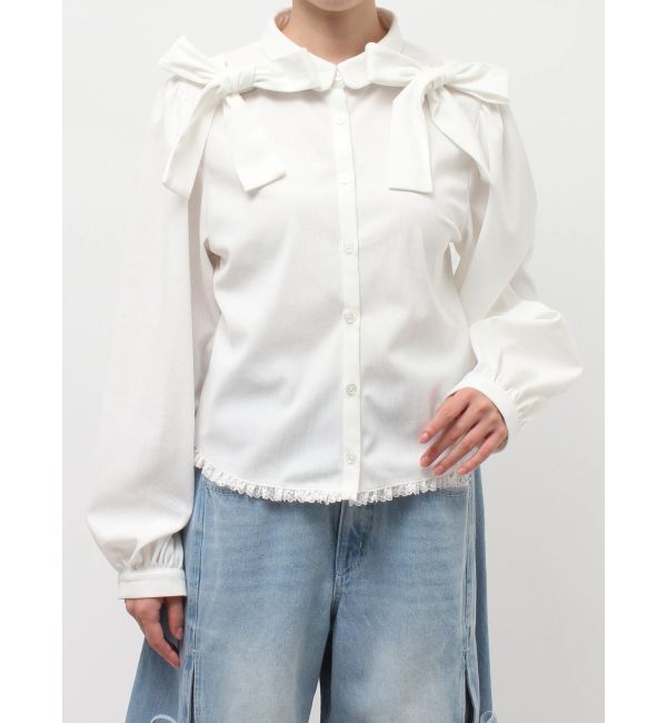 merry jenny「double ribbon blouse」|シャツ・ブラウス|