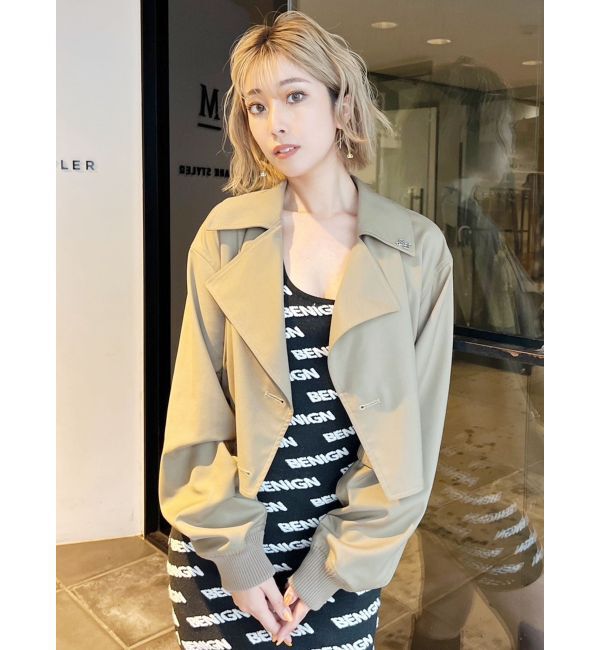 GYDA「GGチェーンショートジャケット」|ブルゾン・スタジャン|