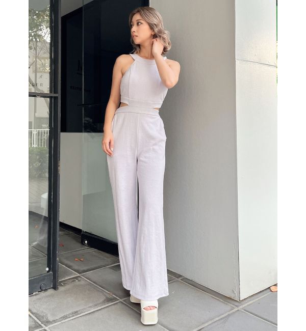 GYDA「バックZIPテレコロンパース」|オールインワン|