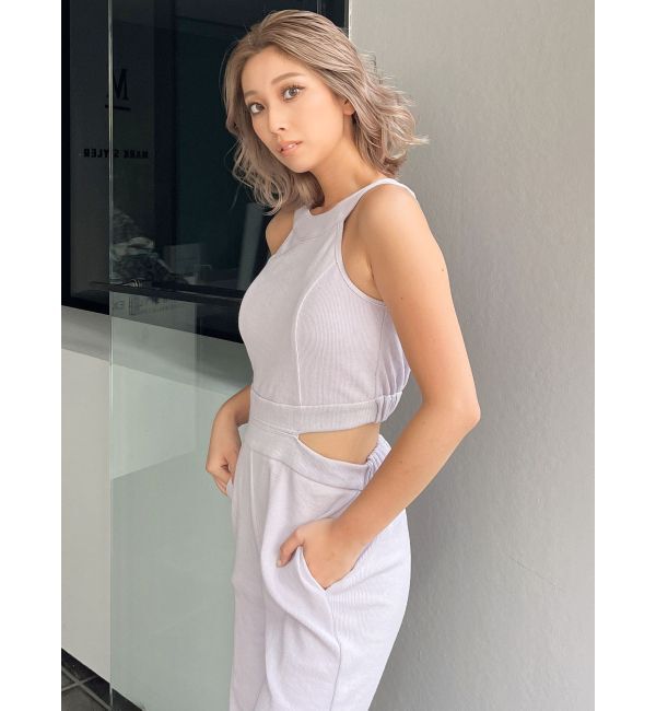 GYDA「バックZIPテレコロンパース」|オールインワン|