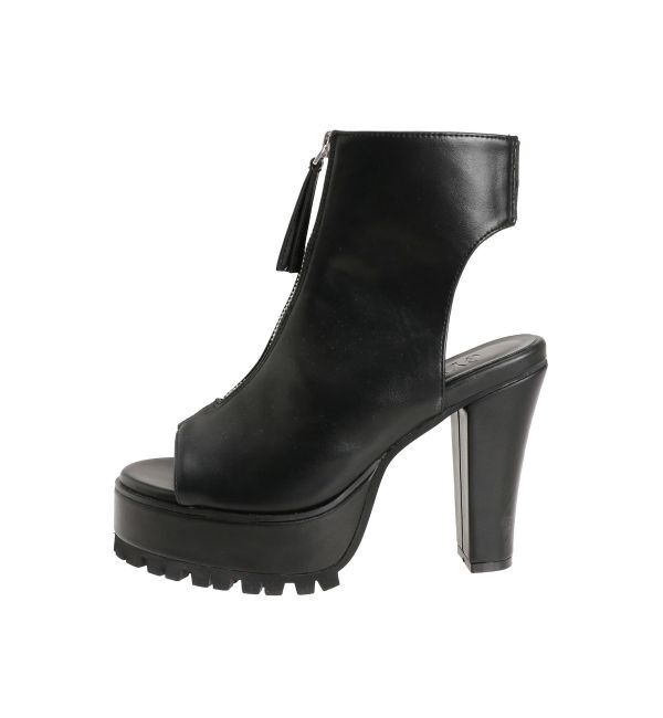 GYDA「フロントZIPタンクソールショートブーツ」|ショートブーツ|