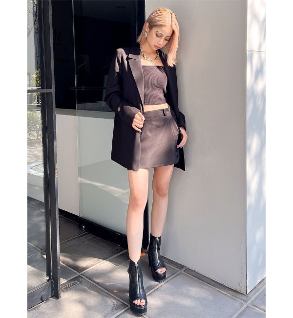 GYDA「フロントZIPタンクソールショートブーツ」|ショートブーツ|