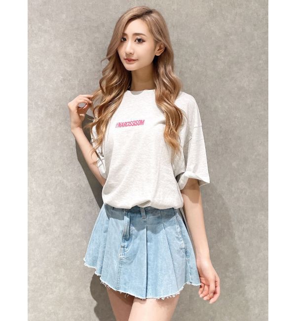 GYDA「タックプリーツ デニムスカートライクショートパンツ」|スカート|