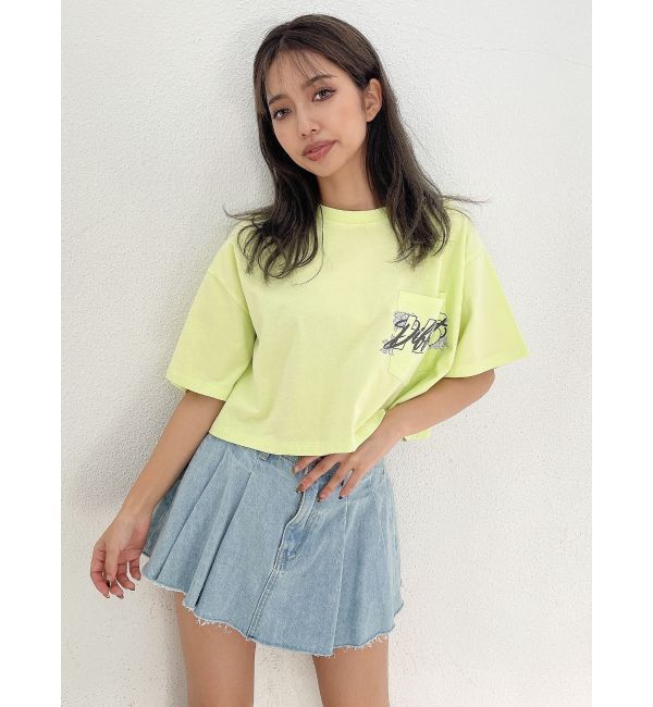 GYDA「タックプリーツ デニムスカートライクショートパンツ」|スカート|