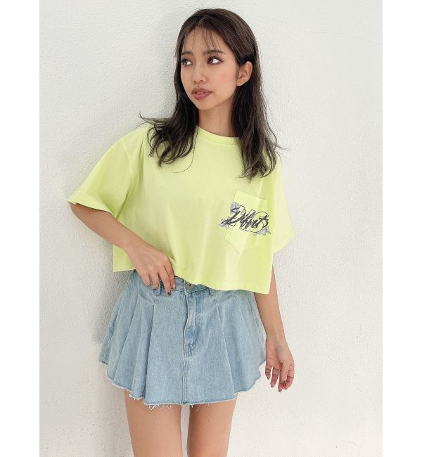 GYDA「タックプリーツ デニムスカートライクショートパンツ」|スカート|