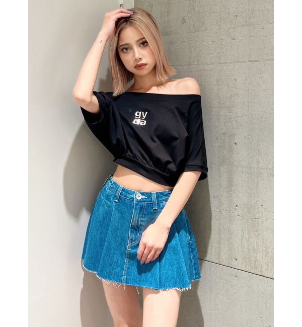 GYDA「タックプリーツ デニムスカートライクショートパンツ」|スカート|