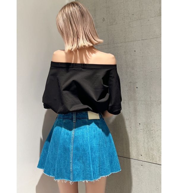 GYDA「タックプリーツ デニムスカートライクショートパンツ」|スカート|