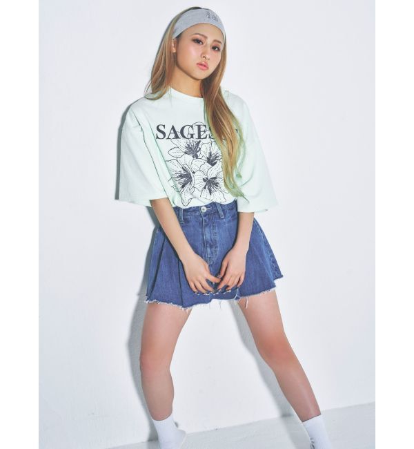 GYDA「タックプリーツ デニムスカートライクショートパンツ」|スカート|