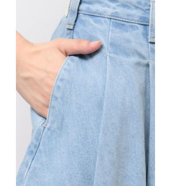 GYDA「タックプリーツ デニムスカートライクショートパンツ」|スカート|