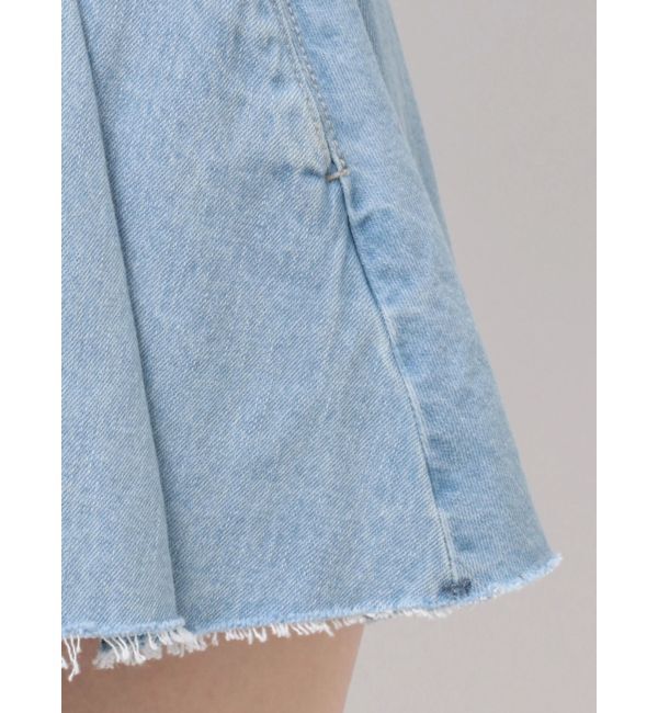 GYDA「タックプリーツ デニムスカートライクショートパンツ」|スカート|