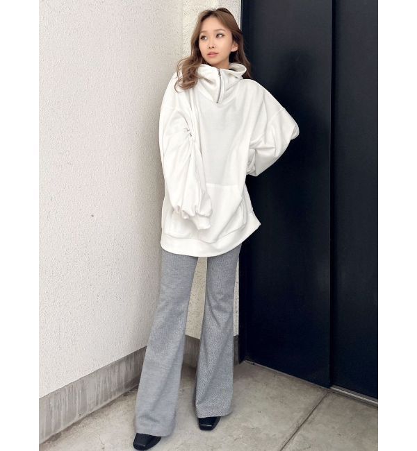 GYDA「ハイウエスト カットジャカード フレアパンツ」|その他|