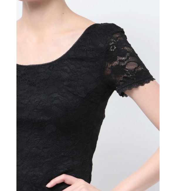 GYDA「ハーフスリーブレースワンピース」|ワンピース|